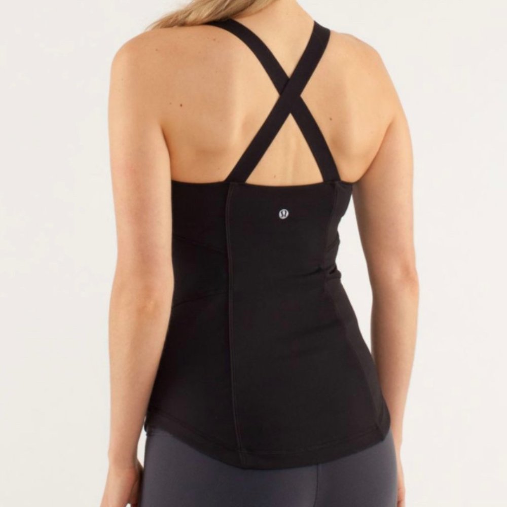 Lululemon Black Strappy Work It Out Tank Top (6)